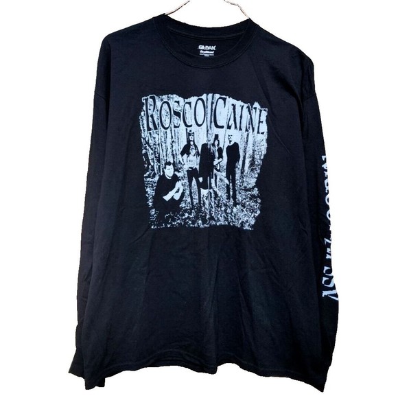Rosco Caine Swamp Music T-Shirt Southern Rock Hippie Rockabilia Black XL Band